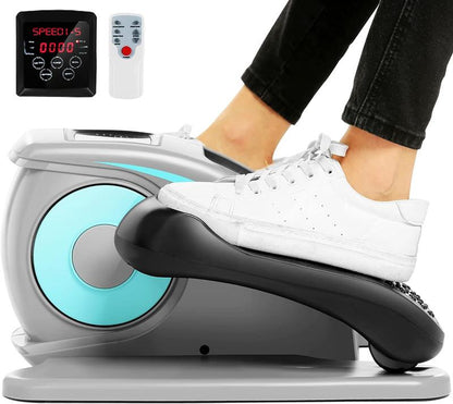 ANCHEER under Desk Elliptical, Electric Seated Pedal Exerciser, Quiet & Compact Mini Elliptical Trainer with Display Monitor and Remote Control, Home Office Leg Exercise Equipment for Seniors Adults