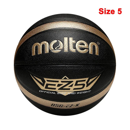 Size 5 6 7 Basketball Black Gold PU Outdoor Indoor Balls Women Youth Man Match Training Basketalls Free Air Pump Bag
